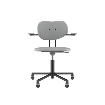 Lensvelt Maarten Baas Office Chair With Armrests Backrest B Breeze Light Grey 171 Black (RAL9005) Soft Wheels