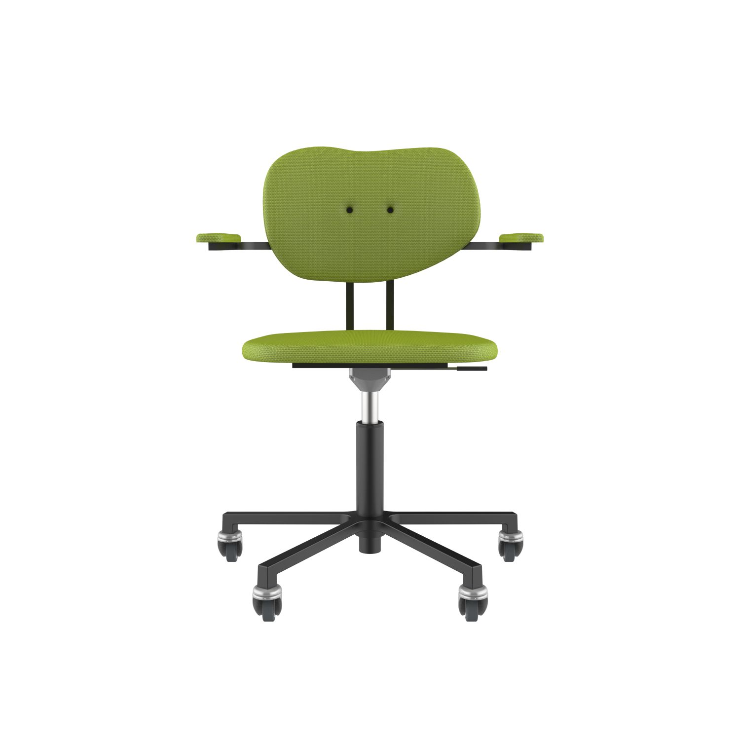 lensvelt maarten baas office chair with armrests backrest b fairway green 020 black ral9005 soft wheels
