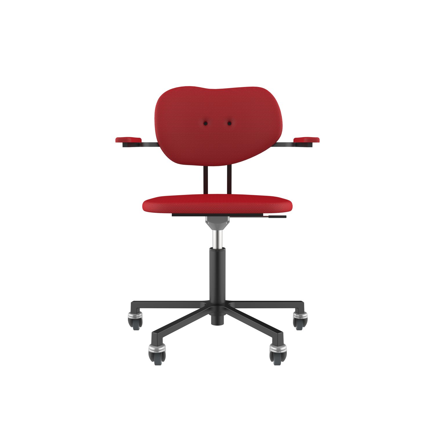 lensvelt maarten baas office chair with armrests backrest b grenada red 010 black ral9005 soft wheels