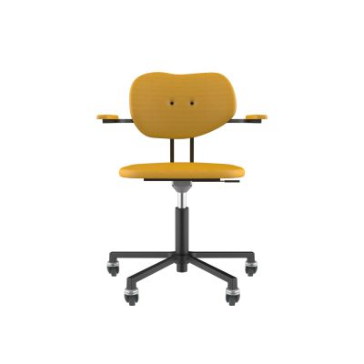 Lensvelt Maarten Baas Office Chair With Armrests Backrest B Lemon Yellow 051 Black (RAL9005) Soft Wheels