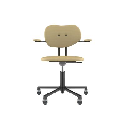 Lensvelt Maarten Baas Office Chair With Armrests Backrest B Light Brown 141 Black (RAL9005) Soft Wheels