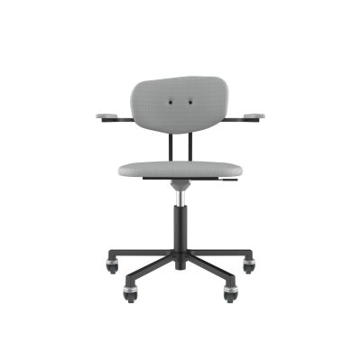 Lensvelt Maarten Baas Office Chair With Armrests Backrest C Breeze Light Grey 171 Black (RAL9005) Soft Wheels
