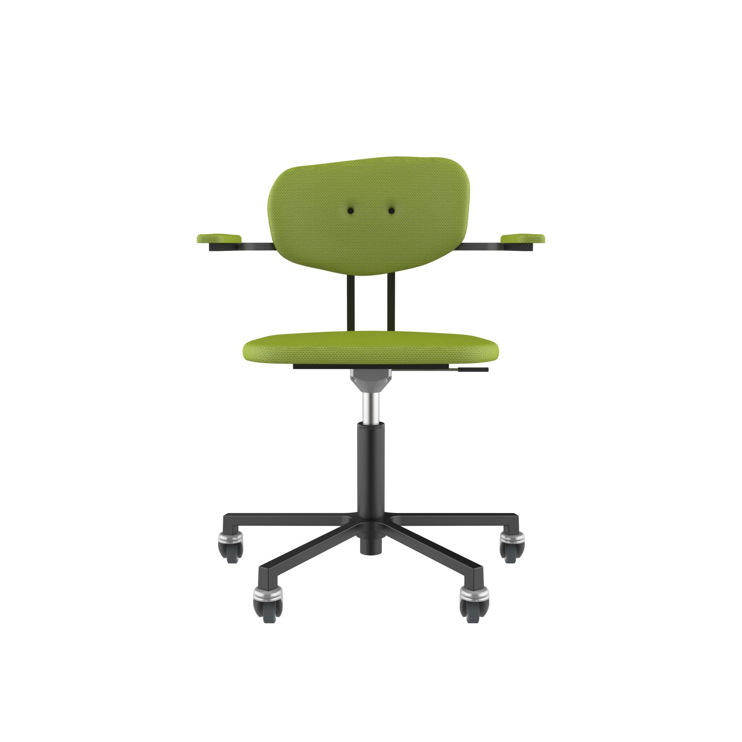 lensvelt maarten baas office chair with armrests backrest c fairway green 020 black ral9005 soft wheels