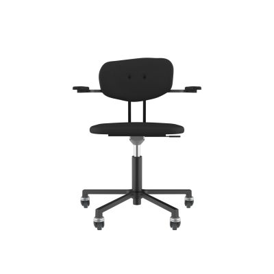 Lensvelt Maarten Baas Office Chair With Armrests Backrest C Havana Black 090 Black (RAL9005) Soft Wheels