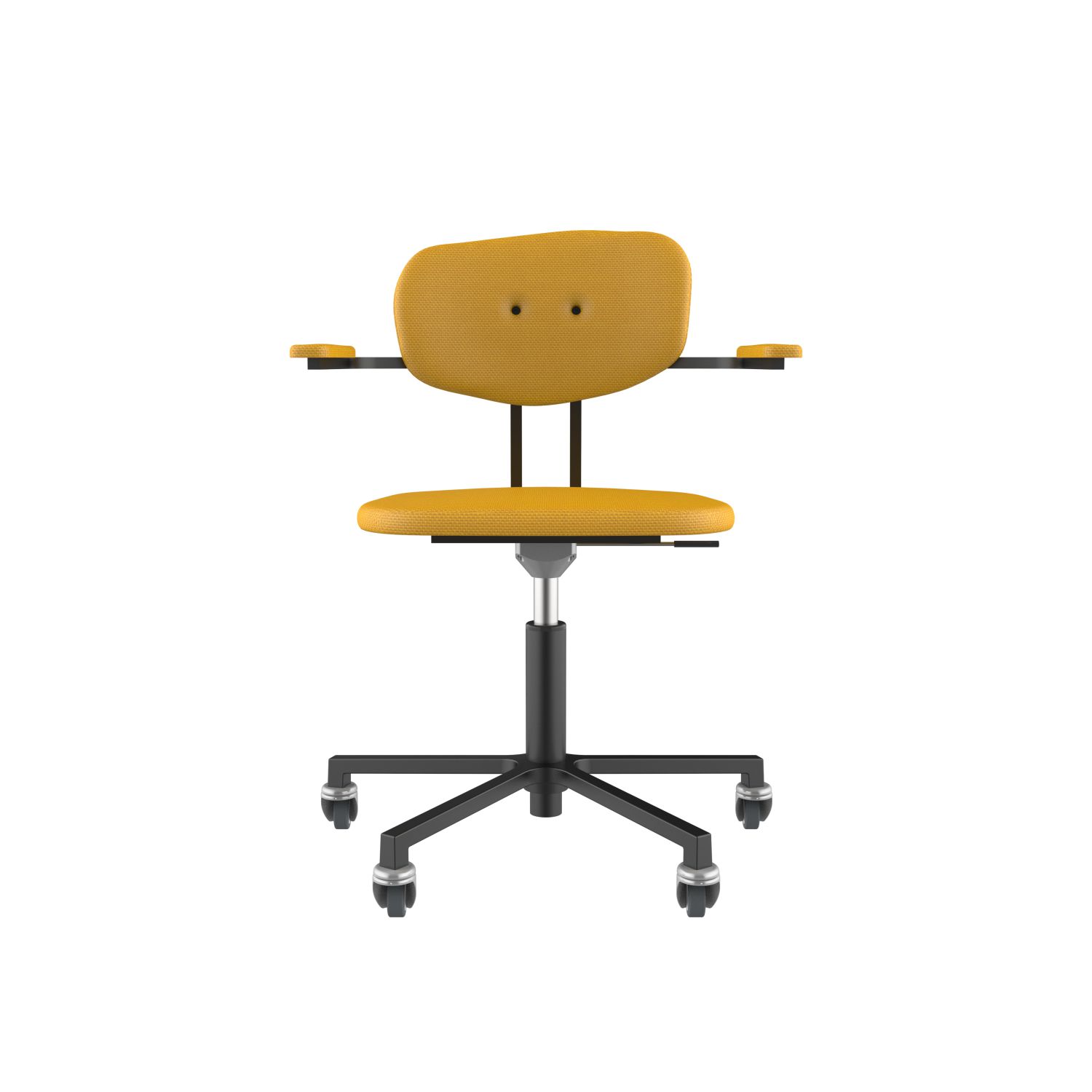 lensvelt maarten baas office chair with armrests backrest c lemon yellow 051 black ral9005 soft wheels