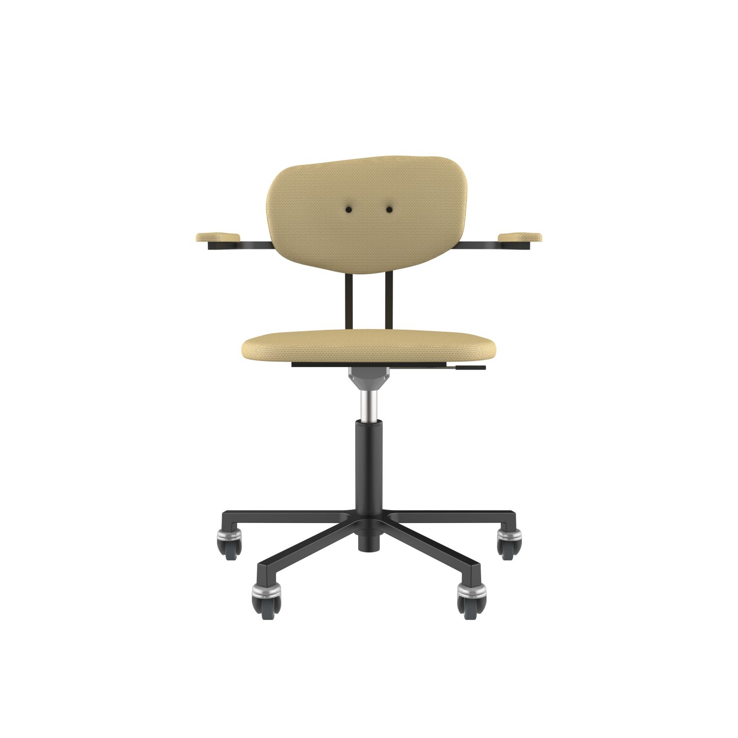 lensvelt maarten baas office chair with armrests backrest c light brown 141 black ral9005 soft wheels