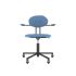 lensvelt maarten baas office chair with armrests backrest d blue horizon 040 black ral9005 soft wheels
