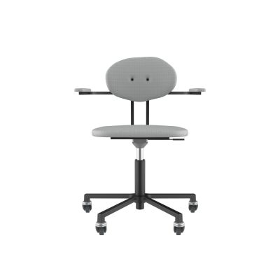 Lensvelt Maarten Baas Office Chair With Armrests Backrest D Breeze Light Grey 171 Black (RAL9005) Soft Wheels