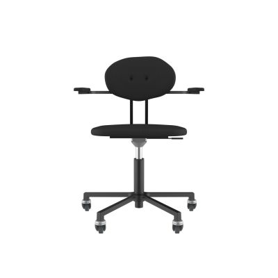 Lensvelt Maarten Baas Office Chair With Armrests Backrest D Havana Black 090 Black (RAL9005) Soft Wheels