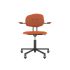 lensvelt maarten baas office chair with armrests backrest e burn orange 102 black ral9005 soft wheels