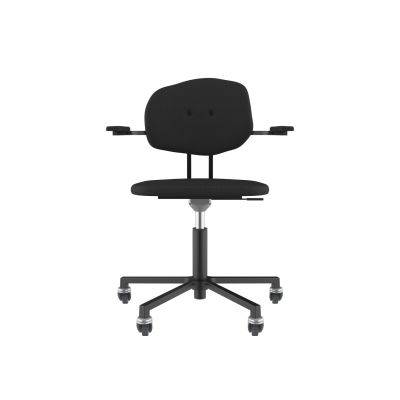 Lensvelt Maarten Baas Office Chair With Armrests Backrest E Havana Black 090 Black (RAL9005) Soft Wheels