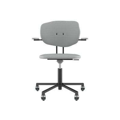 Lensvelt Maarten Baas Office Chair With Armrests Backrest F Breeze Light Grey 171 Black (RAL9005) Soft Wheels
