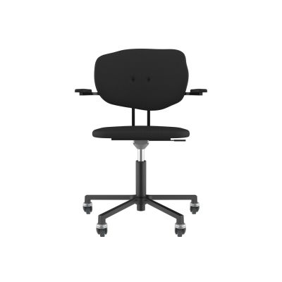 Lensvelt Maarten Baas Office Chair With Armrests Backrest F Havana Black 090 Black (RAL9005) Soft Wheels
