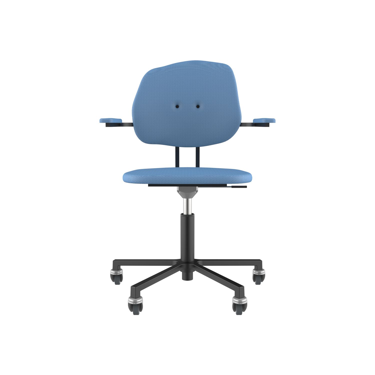 lensvelt maarten baas office chair with armrests backrest g blue horizon 040 black ral9005 soft wheels