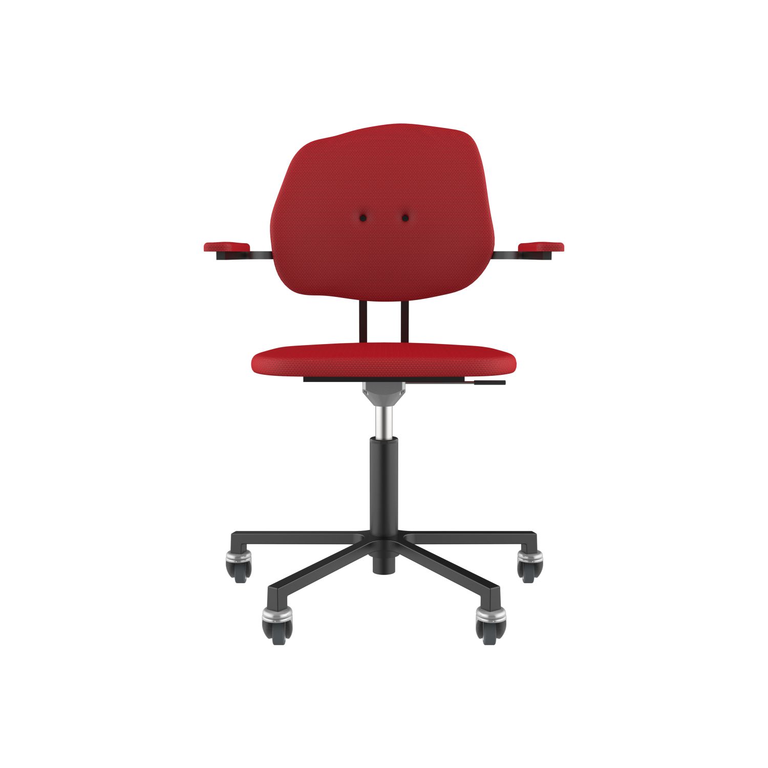 lensvelt maarten baas office chair with armrests backrest g grenada red 010 black ral9005 soft wheels