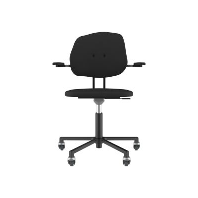 Lensvelt Maarten Baas Office Chair With Armrests Backrest G Havana Black 090 Black (RAL9005) Soft Wheels