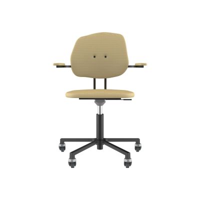 Lensvelt Maarten Baas Office Chair With Armrests Backrest G Light Brown 141 Black (RAL9005) Soft Wheels