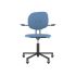 lensvelt maarten baas office chair with armrests backrest h blue horizon 040 black ral9005 soft wheels