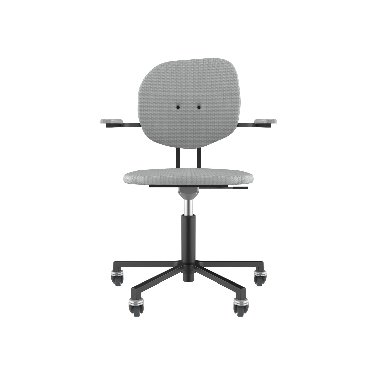 lensvelt maarten baas office chair with armrests backrest h breeze light grey 171 black ral9005 soft wheels