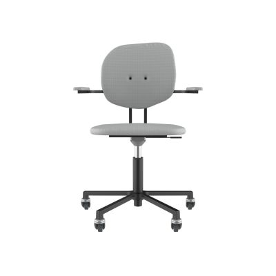 Lensvelt Maarten Baas Office Chair With Armrests Backrest H Breeze Light Grey 171 Black (RAL9005) Soft Wheels