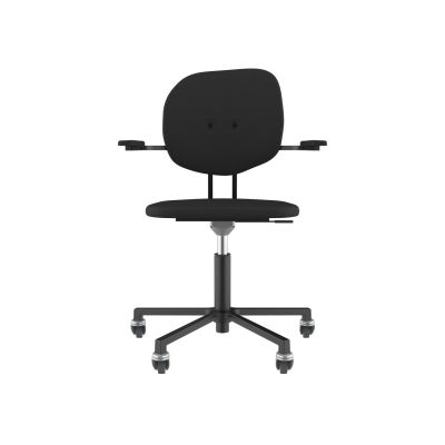 Lensvelt Maarten Baas Office Chair With Armrests Backrest H Havana Black 090 Black (RAL9005) Soft Wheels