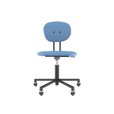 Lensvelt Maarten Baas Office Chair Without Armrests Backrest A Blue Horizon 040 Black (RAL9005) Soft Wheels