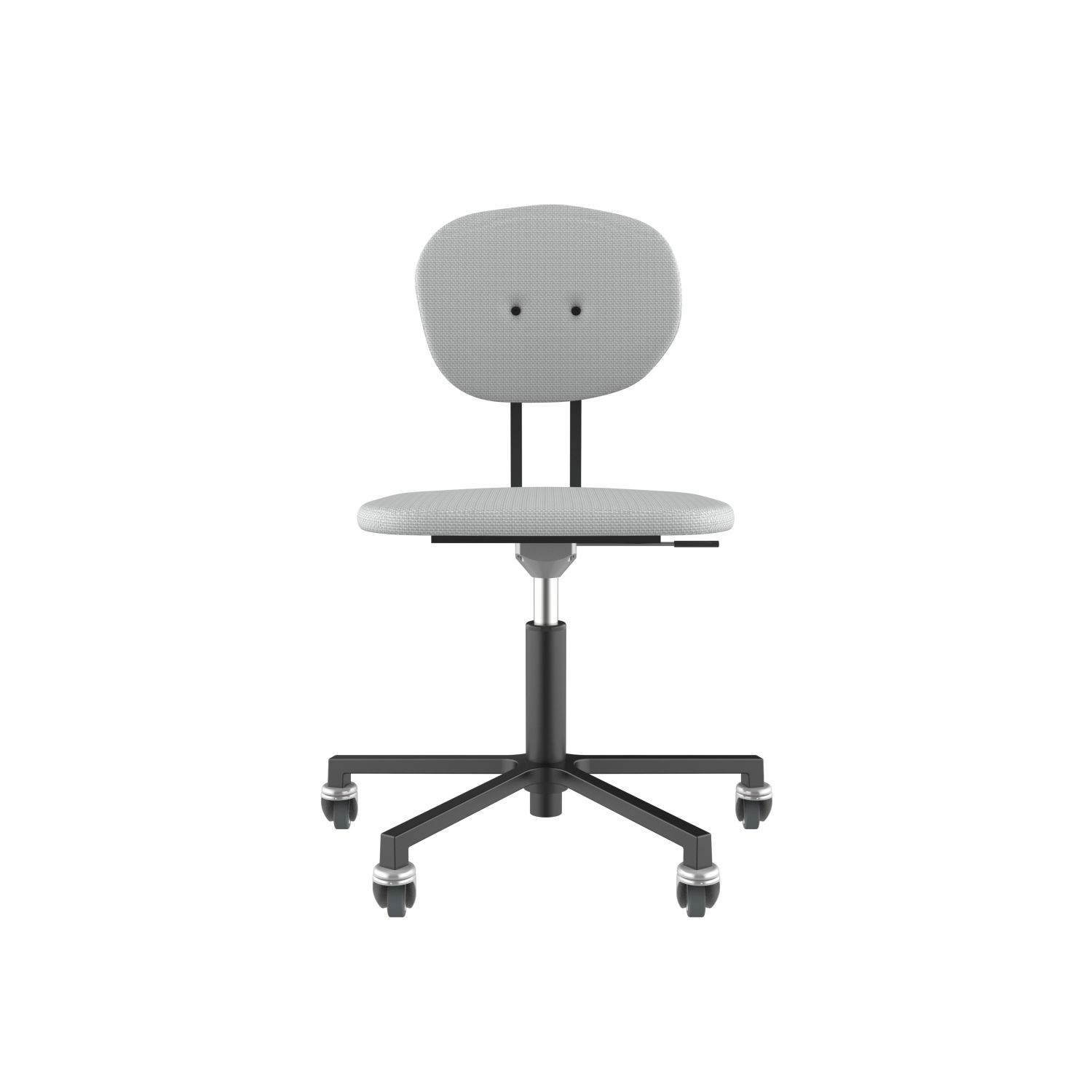 lensvelt maarten baas office chair without armrests backrest a breeze light grey 171 black ral9005 soft wheels