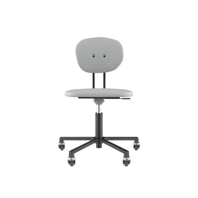 Lensvelt Maarten Baas Office Chair Without Armrests Backrest A Breeze Light Grey 171 Black (RAL9005) Soft Wheels