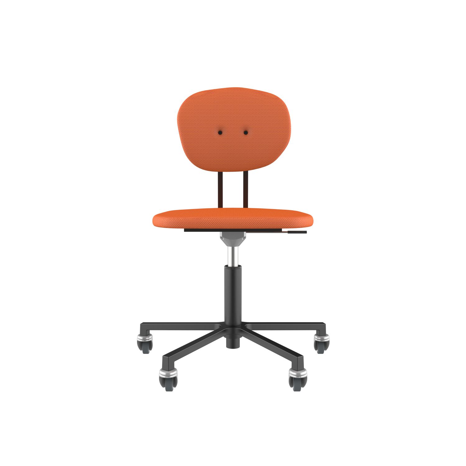 lensvelt maarten baas office chair without armrests backrest a burn orange 102 black ral9005 soft wheels