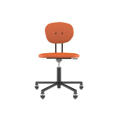 Lensvelt Maarten Baas Office Chair Without Armrests Backrest A Burn Orange 102 Black (RAL9005) Soft Wheels