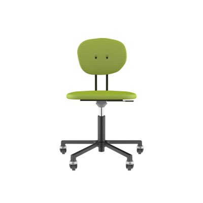 Lensvelt Maarten Baas Office Chair Without Armrests Backrest A Fairway Green 020 Black (RAL9005) Soft Wheels