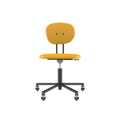 Lensvelt Maarten Baas Office Chair Without Armrests Backrest A Lemon Yellow 051 Black (RAL9005) Soft Wheels