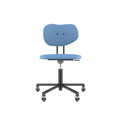 Lensvelt Maarten Baas Office Chair Without Armrests Backrest B Blue Horizon 040 Black (RAL9005) Soft Wheels