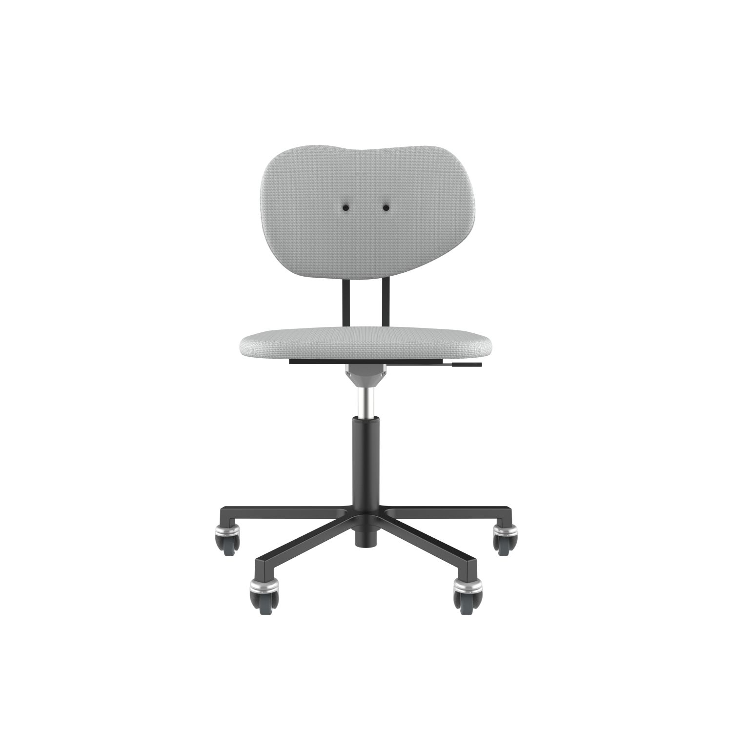 lensvelt maarten baas office chair without armrests backrest b breeze light grey 171 black ral9005 soft wheels