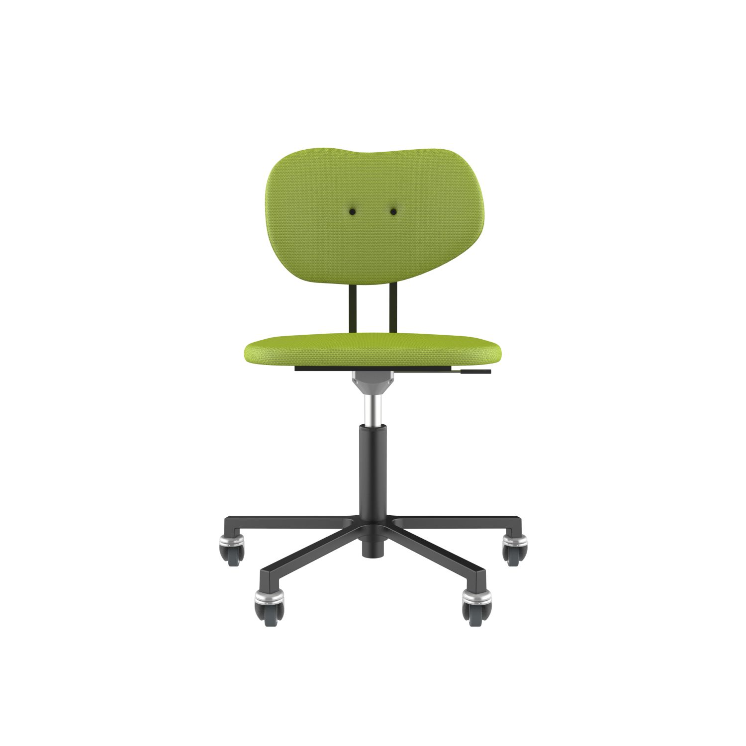 lensvelt maarten baas office chair without armrests backrest b fairway green 020 black ral9005 soft wheels