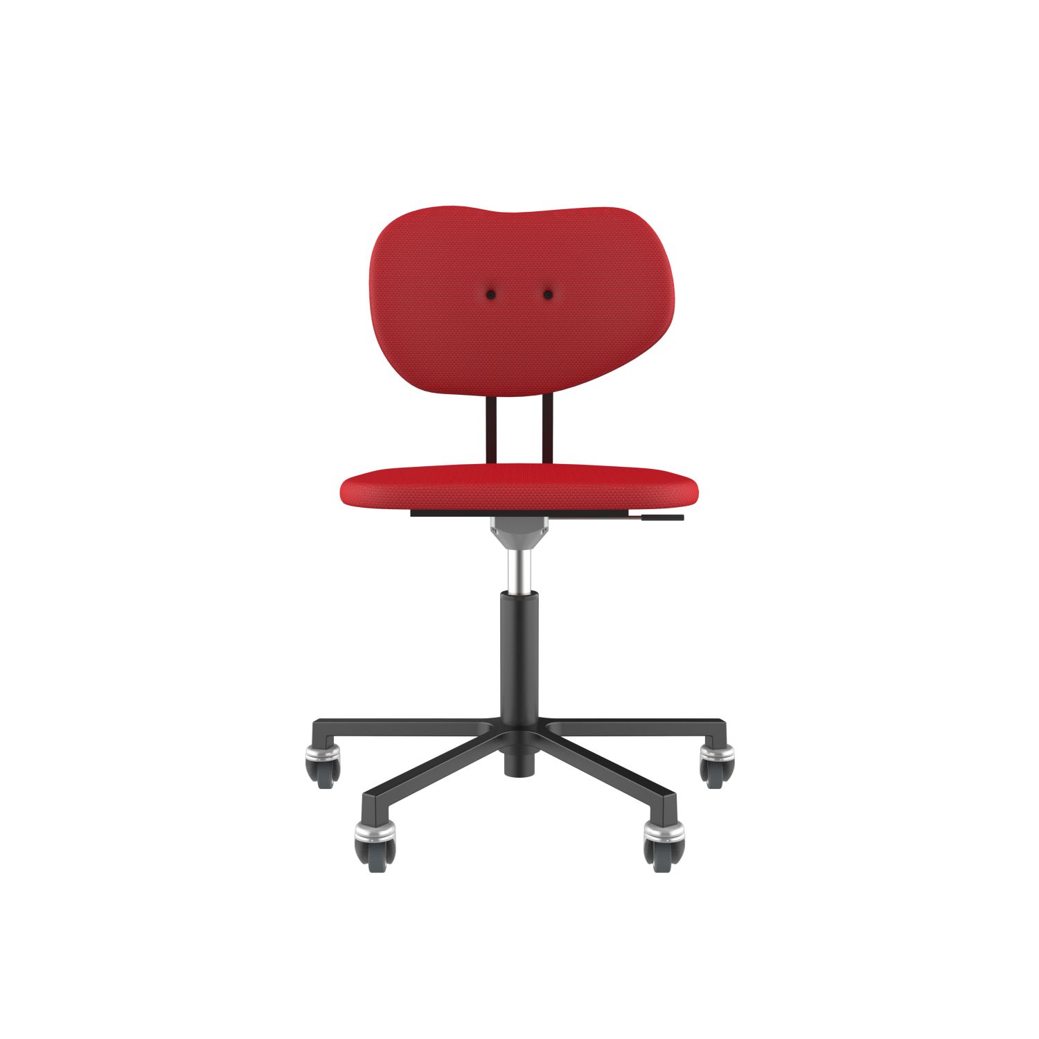 lensvelt maarten baas office chair without armrests backrest b grenada red 010 black ral9005 soft wheels