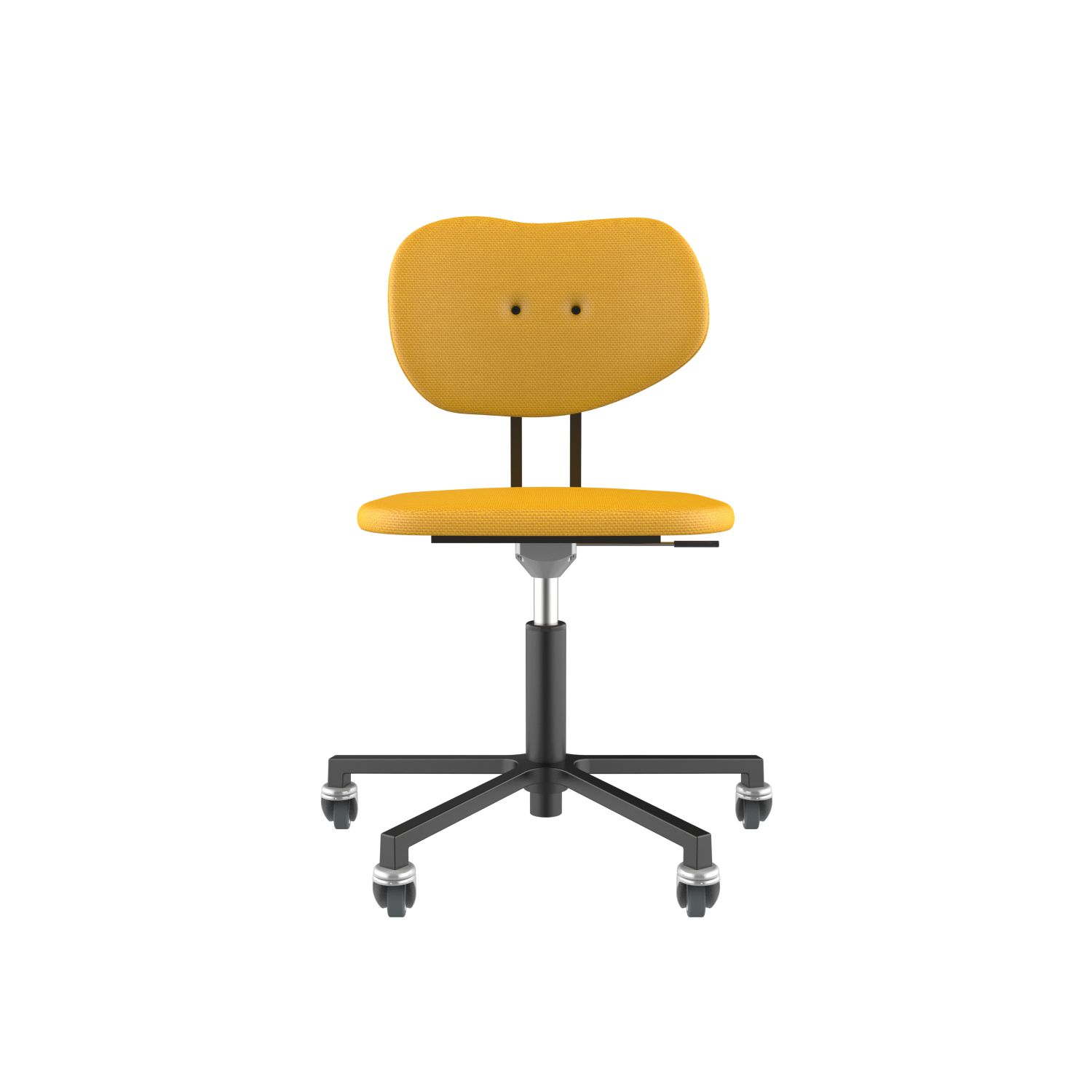 lensvelt maarten baas office chair without armrests backrest b lemon yellow 051 black ral9005 soft wheels
