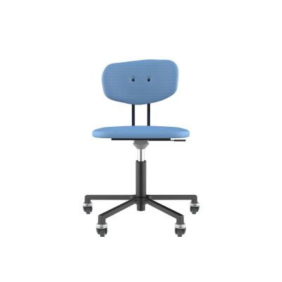 Lensvelt Maarten Baas Office Chair Without Armrests Backrest C Blue Horizon 040 Black (RAL9005) Soft Wheels