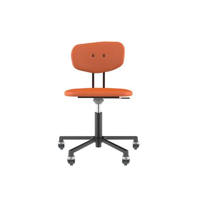 Lensvelt Maarten Baas Office Chair Without Armrests Backrest C Burn Orange 102 Black (RAL9005) Soft Wheels