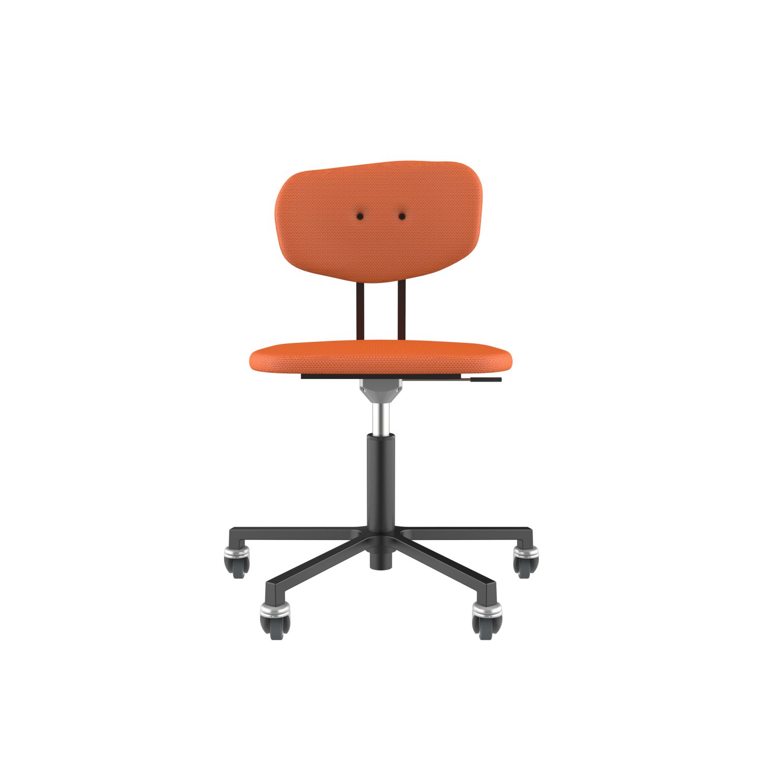 lensvelt maarten baas office chair without armrests backrest c burn orange 102 black ral9005 soft wheels