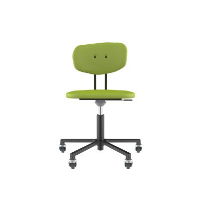 Lensvelt Maarten Baas Office Chair Without Armrests Backrest C Fairway Green 020 Black (RAL9005) Soft Wheels