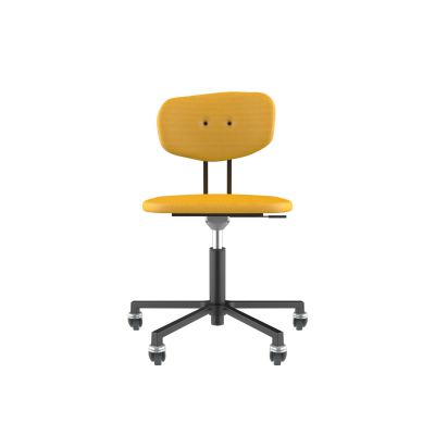 Lensvelt Maarten Baas Office Chair Without Armrests Backrest C Lemon Yellow 051 Black (RAL9005) Soft Wheels