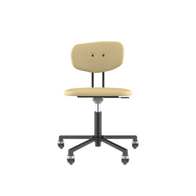 Lensvelt Maarten Baas Office Chair Without Armrests Backrest C Light Brown 141 Black (RAL9005) Soft Wheels