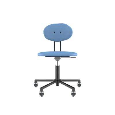 Lensvelt Maarten Baas Office Chair Without Armrests Backrest D Blue Horizon 040 Black (RAL9005) Soft Wheels
