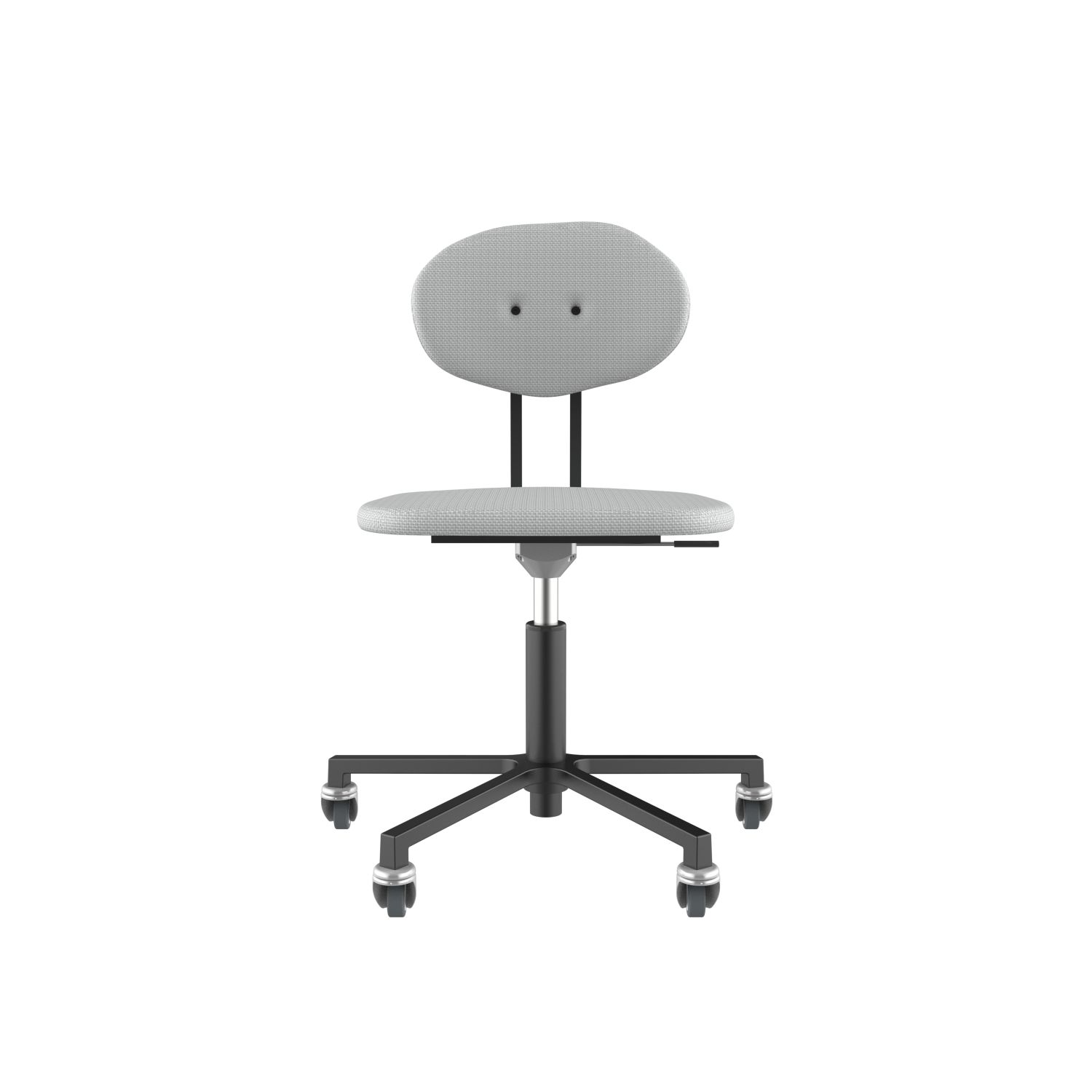lensvelt maarten baas office chair without armrests backrest d breeze light grey 171 black ral9005 soft wheels