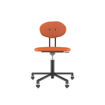 Lensvelt Maarten Baas Office Chair Without Armrests Backrest D Burn Orange 102 Black (RAL9005) Soft Wheels