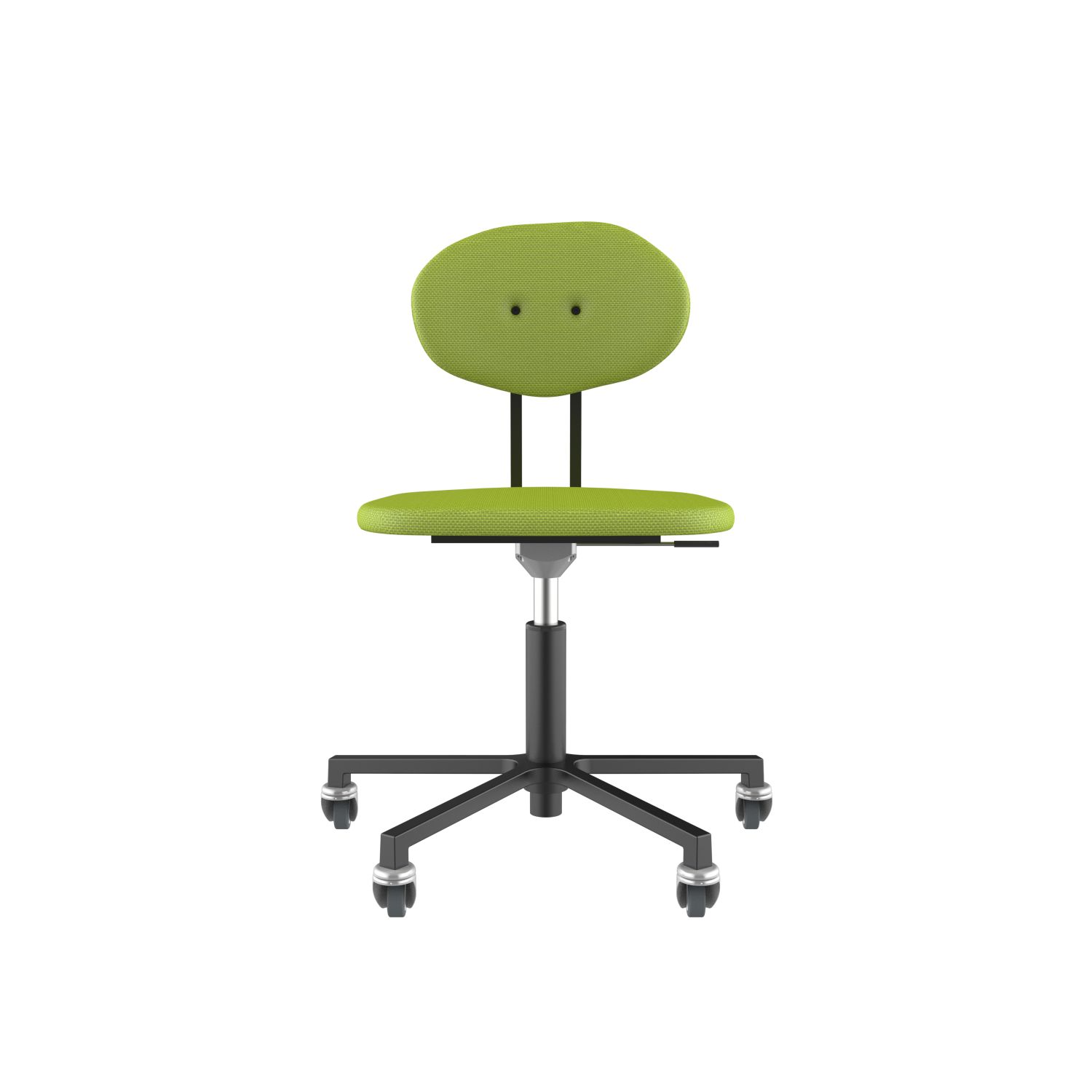 lensvelt maarten baas office chair without armrests backrest d fairway green 020 black ral9005 soft wheels