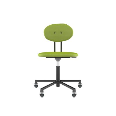 Lensvelt Maarten Baas Office Chair Without Armrests Backrest D Fairway Green 020 Black (RAL9005) Soft Wheels