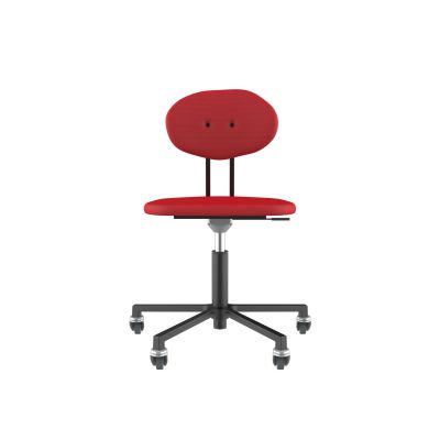 Lensvelt Maarten Baas Office Chair Without Armrests Backrest D Grenada Red 010 Black (RAL9005) Soft Wheels