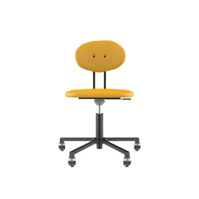 Lensvelt Maarten Baas Office Chair Without Armrests Backrest D Lemon Yellow 051 Black (RAL9005) Soft Wheels